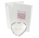 Heart-shaped mirrored compact with Godmother etched on it. A gift that she can use everyday? A gift that will remind her of you?